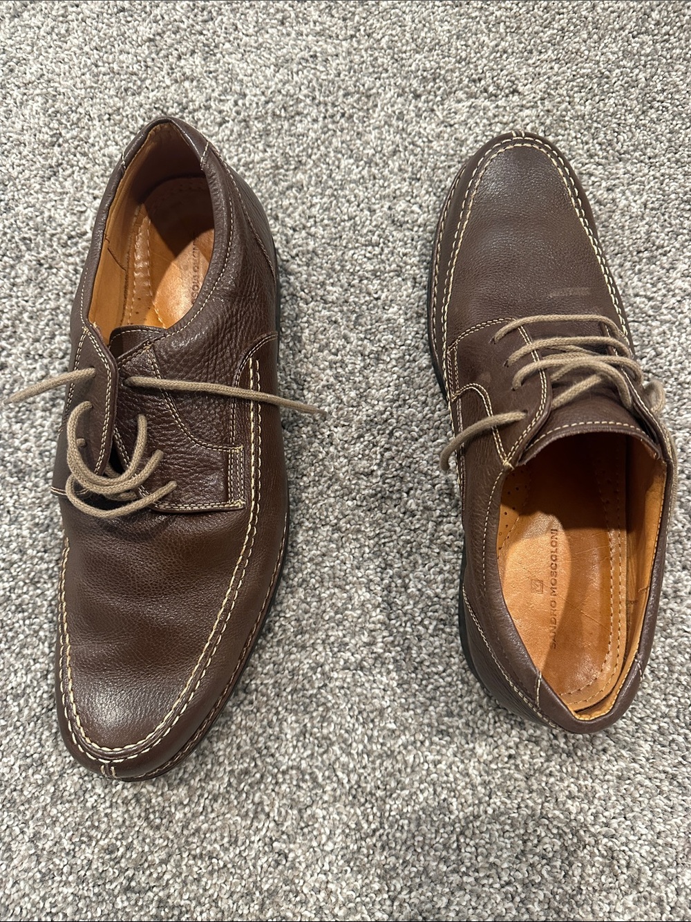 Sandro Moscoloni Brown Leather Lace-Up Oxfords